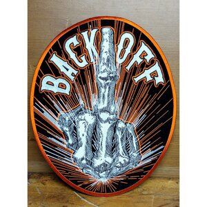 Hot Leathers Bone Finger Back Off 12" Patch and 5" Harley Patch